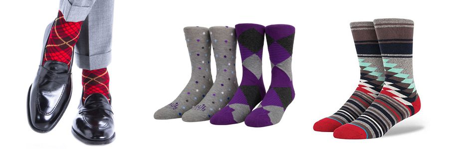 men's patterned dress socks